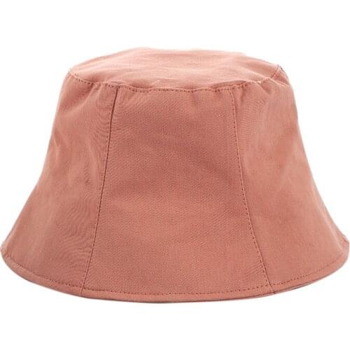 Doitbest 2021 Spring women Bucket fishing Hats Sunscreen sun cap Pure Color Sunbonnet Fedoras Outdoor Fisherman Hat Beach Cap