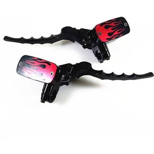 7/8" 22mm Handlebarl Flamp Hydraulic Hand Control Reservoir Brake Clutch Levers Universal Motorcycle For Harley Honda Suzuki