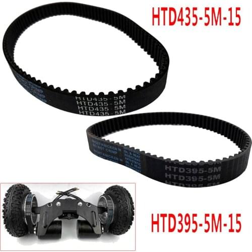 HTD5M-395/435 Replacement Belt 15mm Width For Electric Skateboard Conversion Kit Rubber Black Cycling Skateboard Accessories
