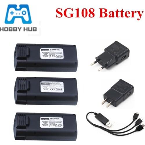 7.4V 2200mAh Lipo Battery and Charger Set For SG108 SG-108 RC Drone Quadcopter Spare Parts 2s 7.4V Rechargeable Battery
