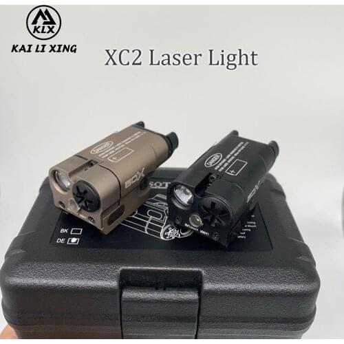 XC2 Laser Light Compact Pistol Flashlight With Red Dot Laser Tactical LED MINI White Light 200 Lumens Airsoft Flashligh