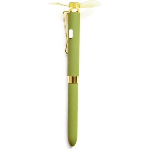 1PC Metal Writing Pen Stationery Outdoor Portable Ballpoint Pens With Mini Fan Students Supplies Creative School Office Pen