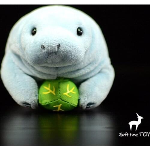 Cute rare real life manatee sea cow sea slug animal plush toy doll children birthday gift 23cm high quality