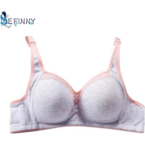 Newest Women Everyday Bras Cup B Bralette Fashion Bow Stitching color Student Girls Wire Free Lingerie Underwire Underwear
