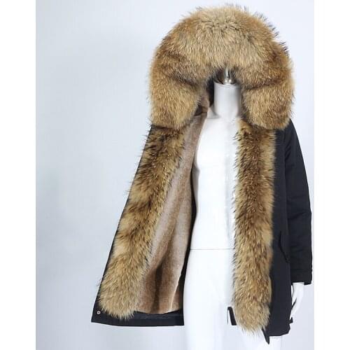 OFTBUY 2021 Men Long Parka Waterproof Winter Jacket Natural Real Raccoon Fox Fur Coat Collar Hooded Thick Warm Streetwear New