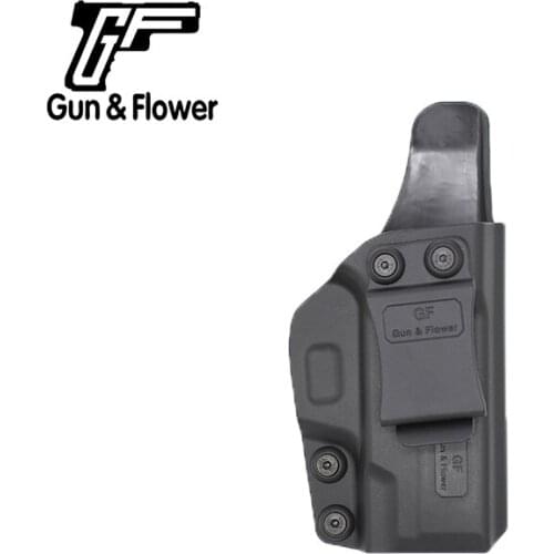 Gun&Flower Glock19/23/32 Polymer Inside Waistband Belt Holsters Concealed Carry Plastic Pistol Pouch Holder with Belt Clip