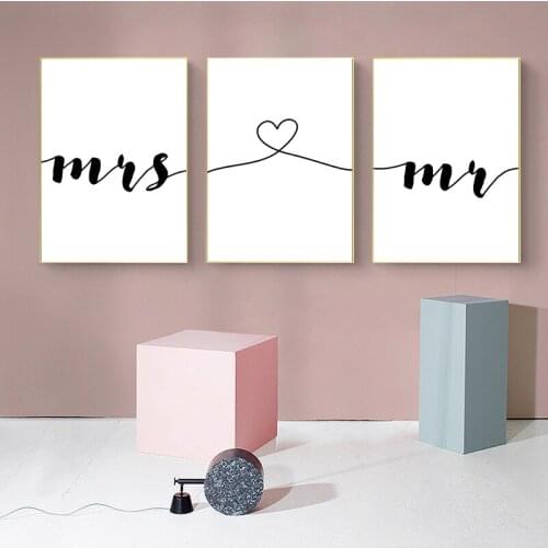 Nordic inkjet print poster canvas black letters love art abstract porch decorative painting living room bedroom