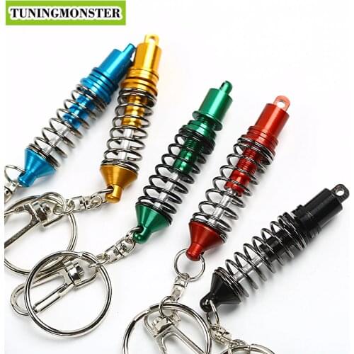Adjustable JDM Coilover Shock Absorber Damper Suspension Car keychain keyring keyfob Key Chain Ring Accessories Drop Shipping