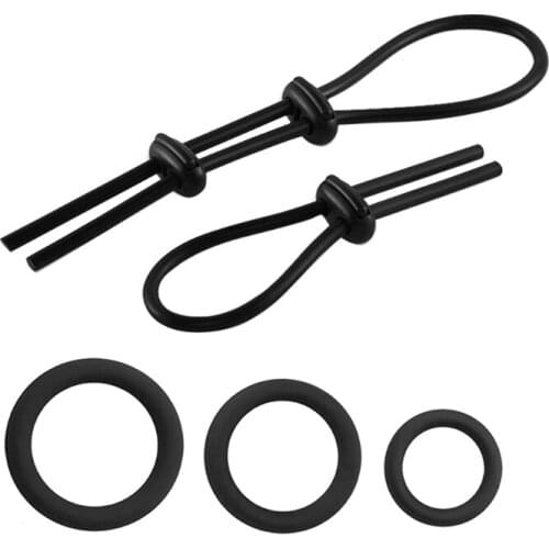 5pcs Silicone Massage Dildo Ring Enhancing Exercise Time Delay Stimulator Enlarger Adult Sex Toys for Men