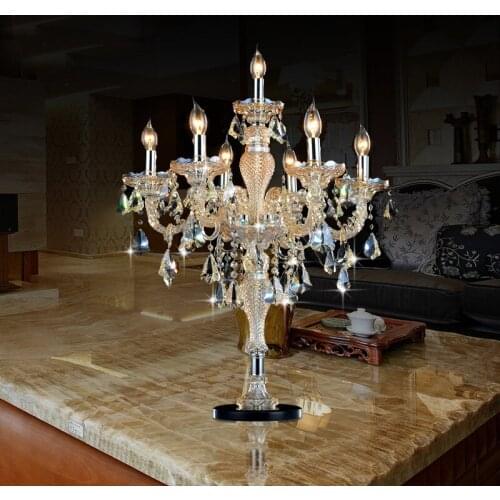 Modern Crystal Table Lamp for Living Room Crystal Bedside Lamp Dining Table Light Modern Decorative Table Lamps for Bedroom