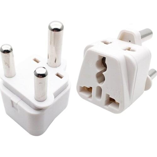 10pcs/Lot Universal UK US EU AU to Larger South Africa Plug AC Power Outlet Adapter India Nepal Chad Travel Converter Socket
