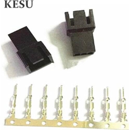 High quality Black Molex 2510 3 Pin 3Pin Fan female PWM Power shell connector housing +Terminal crimp pins