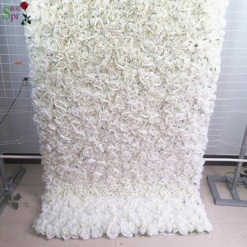 SPR roll up cloth flower wall Artificial wedding occasion backdrop arrangement flowers decorations free shipping