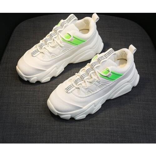 Womens New Casual All-match Panda Platform Mesh Breathable Sneakers