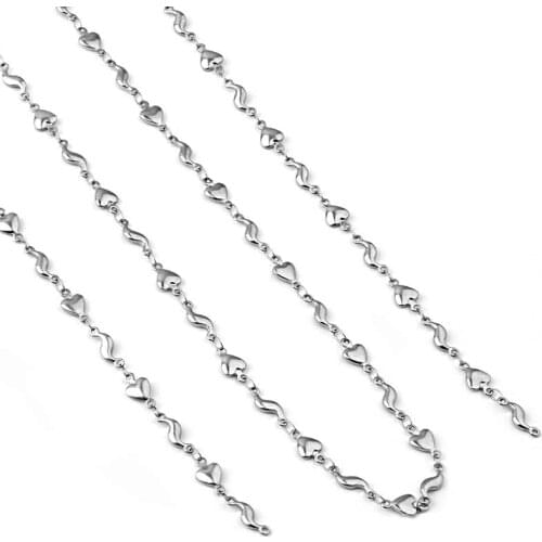 Stainless Steel Link Chain Findings DIY Accessories Jewelry Components for Pendant Necklace Making