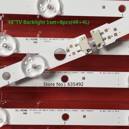 1Kit =8pcs LED strip DMGE-480SMA LM41-00090Z LM41-00091E BN96-32769A BN96-32770A UN48J5200AG CY-HH048AGLV1H CY-HH048BGEV1H