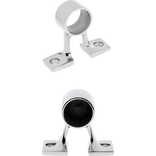 2Pcs 316 Stainless Steel Boat Hand Rail Fitting 25mm Stanchion Hardware