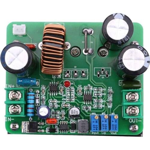 900W15A DC-DC Boost Converter 12-130V Boost Power Converter Switching Power Supply Module Electrolytic Capacitor Green Color