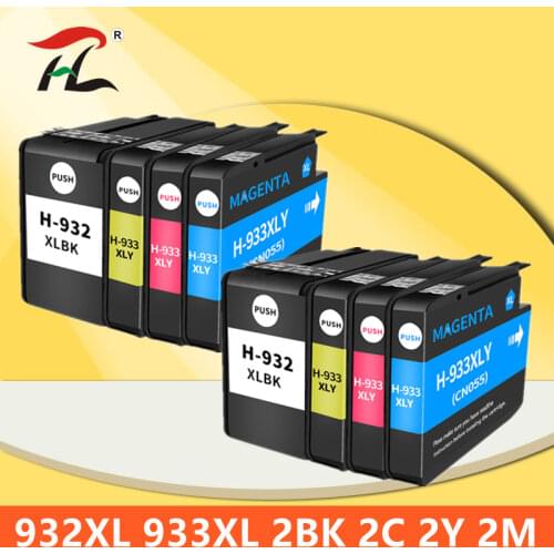 8pk 2set 932XL 933 for HP932 933XL replacement Ink Cartridge for HP Officejet 7110 7610 6600 6700 6100 7612 Printer