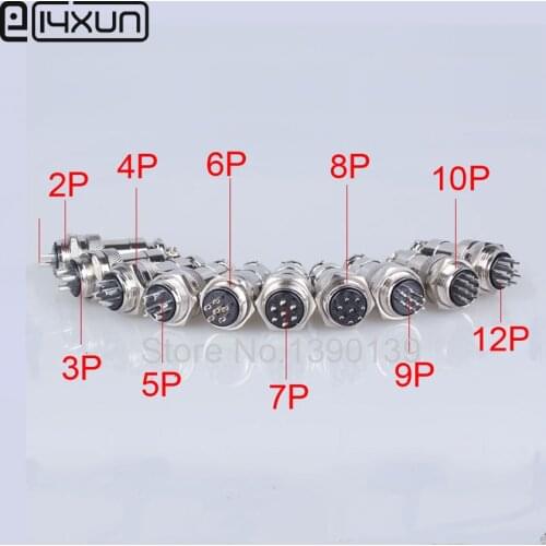 2sets GX20 Aviation plug 20mm 2P 3P 4P 5P 6P 7P 8P 9P 10P 12P Wire Panel Plugs Socket Connector kit Interface