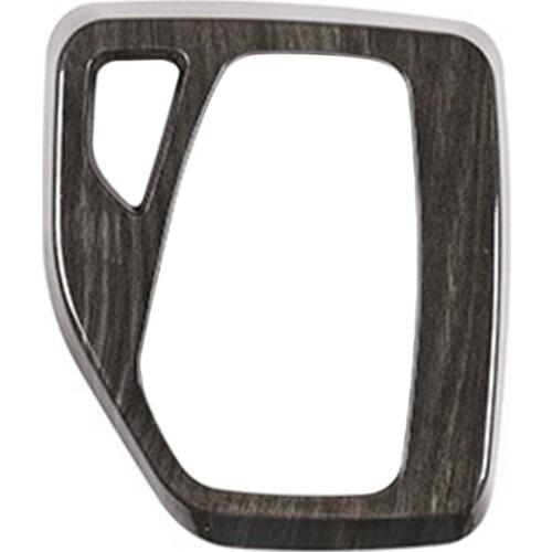 Car ABS Black Wood Grain Gear Shift Panel Cover Trim Decoration for -BMW X1 E84 2010-2013 LHD