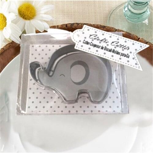 FREE SHIPPING 30PCS Stainless Steel Elephant Cookie Cutter Baby Shower Party Gifts Birthday Theme Keepsake Kids Party Suppliers