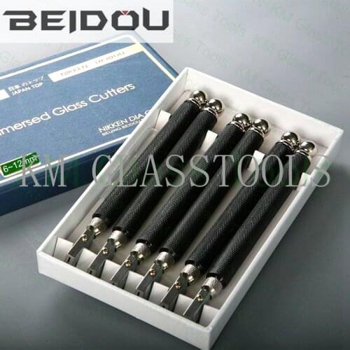 Free Shipping 6pcs/lot! BEIDOU-NIKKEN DIC Copper handle Glass Cutter Cutting Tool.Cutting thickness 6-12/15-19/19-25MM