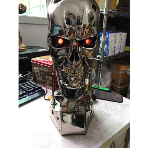 1:1 Scale T-800 Skull 39cm Without The Chip Standard Electroplate Resin Edition OF Handmade Model