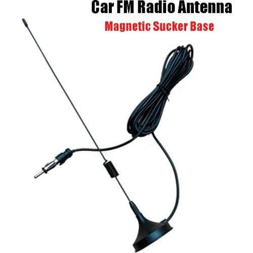 General Car AM FM High-Frequency Enhanced Signal Radio Antenna 3Meter Car Home Sucker Base Double-Sided Magnets Super Suction