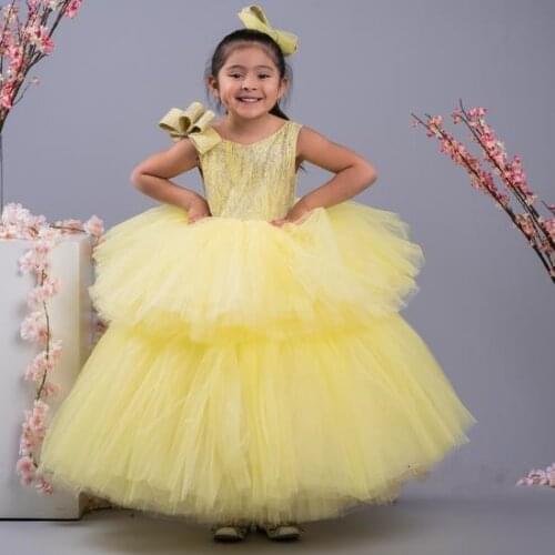 Baby Girls Birthday Dress For 1-14 Year Kids Clothes Toddler Kid Elegant Wedding Party Tutu Christmas Gown