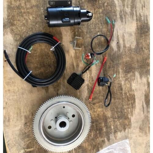 E85 ELECTRIC START KIT FOR YAMAHA & MORE 2 STROKE 85HP 1140CC PARSUN HIDEA POWERTEC PIONEER JIANHANG T85 OUTBOARD STARTER MOTOR