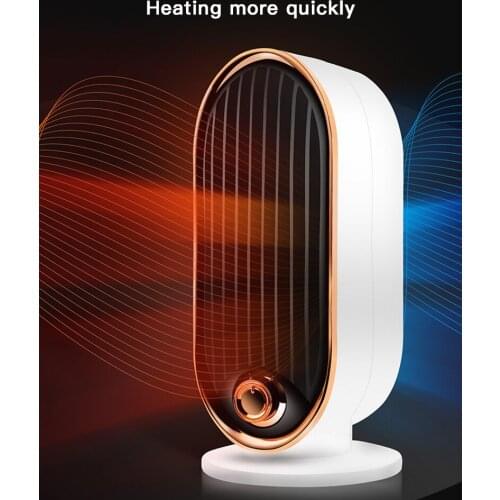 Heating Electric Fan Warm Portable Desktop 700W for Office Home Room PTC Heater with Air Heaters Overheat Protection Safety QN24