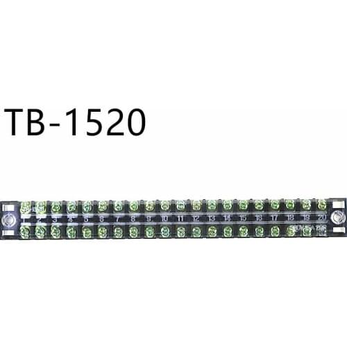 TB-1520 Fixed Terminal Block 600V 15A 20P Screw Terminal Barrier COPPER FREE SHIPPING