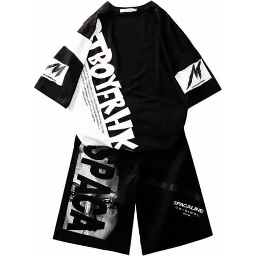 2021 Hip Hop Style Men T Shirts Fashion Trend Tilted Pattern Printing Streetwear Cotton Punk Clothes Anniversary Gift for Lover