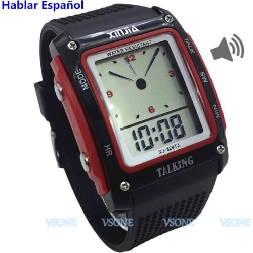 Newest Spanish Talking Watch for the Blind and Elderly Electronic Sports wristwatches 829TS