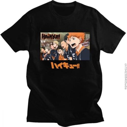 Haikyuu Karasuno Volleyball T-Shirt Men Short Sleeved Kuroo Manga Shoyo Hakyuu T Shirt Harajuku