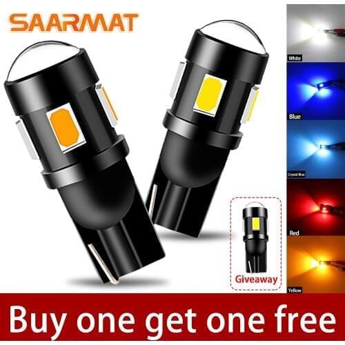 2pc Plug and play t10 w5w led bulb 12V ice blue red yellow Width lamp reading lamp license plate lamp For Toyota Honda Kia Mazda