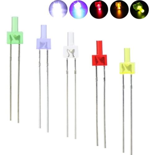 LED2 100pcs 2mm Mini LEDs Mixed colors & Free Resistors