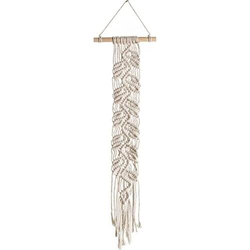 Macrame Hand Woven Tapestry Boho Wall Hanging Room Decoration Crafts Geometric Art Living Room Home Backdrop Decor
