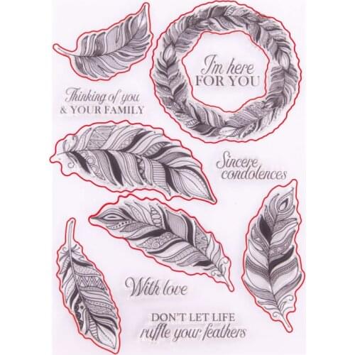 Feather Leaves Metal Cutting Dies and Stamps Stencil For DIY Scrapbooking Paper/photo Cards Embossing Dies