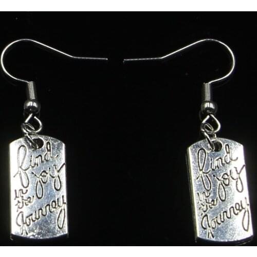Fashion Handmade Simple Design 20*10mm Find Joy In Journey Drop Earrings For Women Gift Fashion Jewelry Cute Small Object