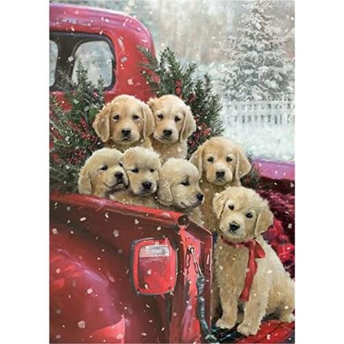 Dpsprue Full Square/Round Drill 5D DIY Diamond Painting "Animal Dog" Diamond Embroidery Cross Stitch 3D Decor Gift HG002