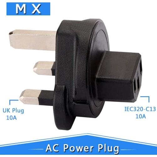 UK to IEC320 C13, Protractor Female Power Plug to Kingdom Singapore Hong Kong Converter UK Power Plug to IEC320 C13 Plug