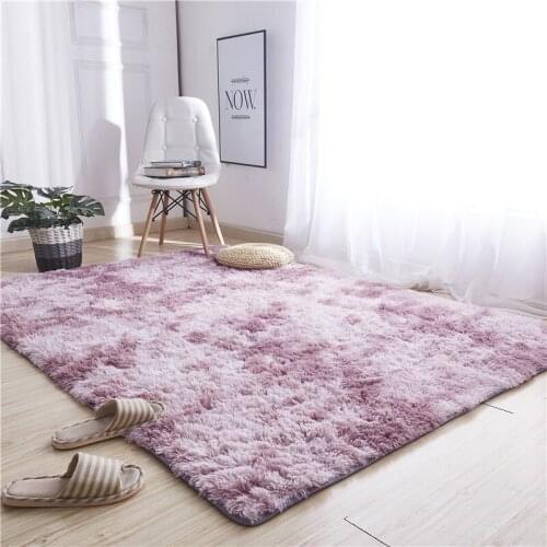 Simple plush carpet bedroom room cute bedside blanket Nordic living room sofa coffee table mat child crawling thickening rug