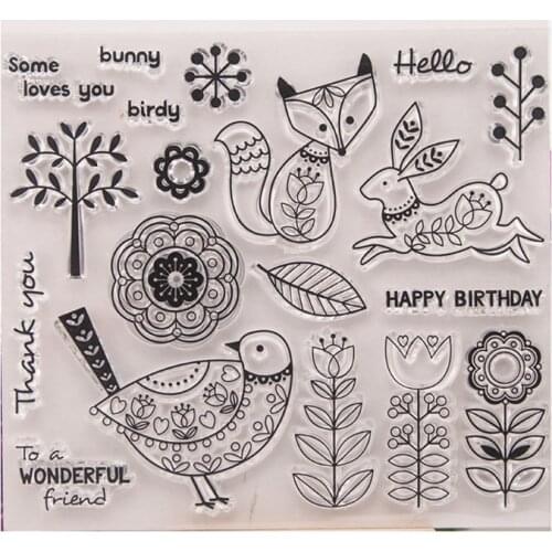 Bird Animals Clear Silicone Seal Stamp DIY Album Scrapbooking Photo Card Decor