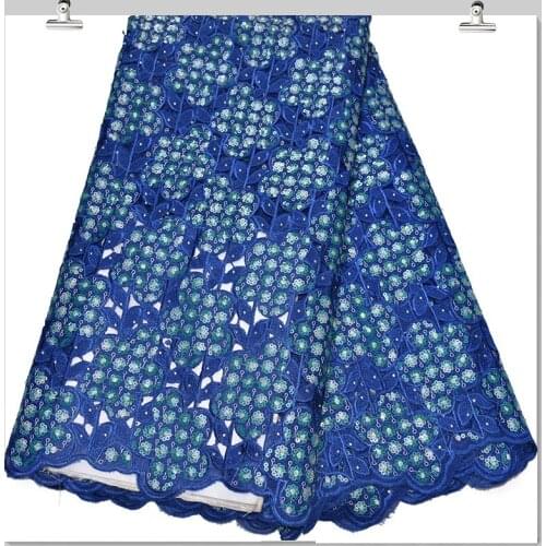 Blue African Sequins Lace Fabric 2021High Quality Lace Organza French Lace Fabric For Nigerian Party Wedding Dress M10419
