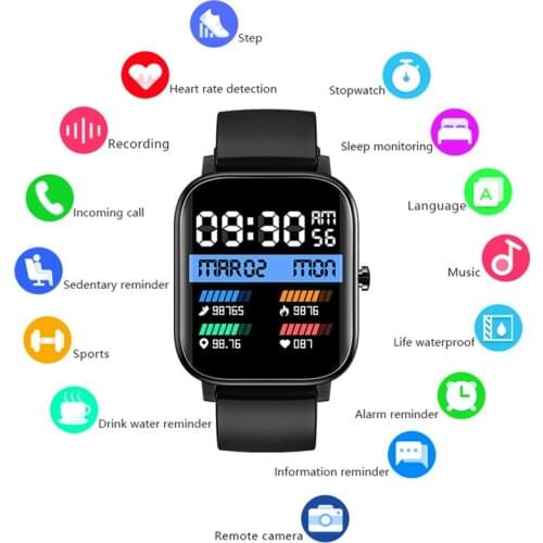 Smart Watch Men Make Answer Call Full Touch Custom Dial Call Fitness Tracker IP67 Waterproof Heart Rate Monitor Digital Watch