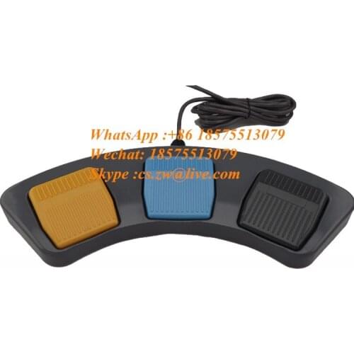 Super Customized TFS-201-3*3WPI ROHS IPX8 Demonstration Triple Foot Switch Visual Foot Switch