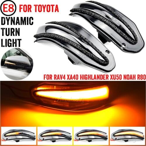 LED Dynamic Turn Signal Blinker Sequential Side Mirror Indicator Light For Toyota RAV4 XA40 13-18 Highlander XU50 Noah R80 Voxy