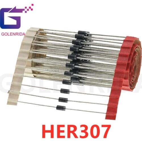 100pcs Rectifier Diode 3A 800V DO-41 HER307